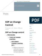 SOP On Change Control - Pharmaceutical Guidelines