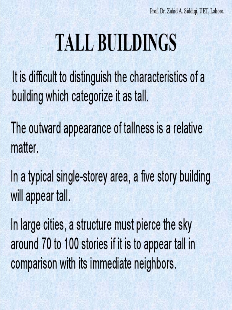 Tall Building Session I | PDF | Framing (Construction) | Column