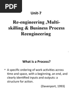 Re-Engineering, Multi-Skilling & Business Process Reengineering