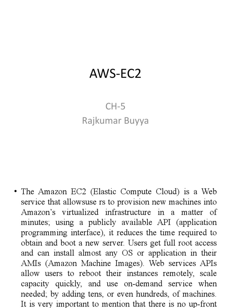 Aws-Ec2: CH-5 Rajkumar Buyya | PDF | Computers | Technology & Engineering