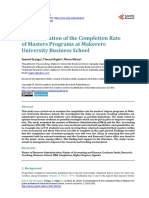 An Examination of The Completion Rate of Masters P