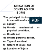 Classification of Accidents As Per IS 3786