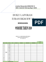 Buku Laporan Iuran RKM RW 13: Bendahara