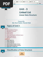 Unit - 3 Linked List: Linear Data Structure