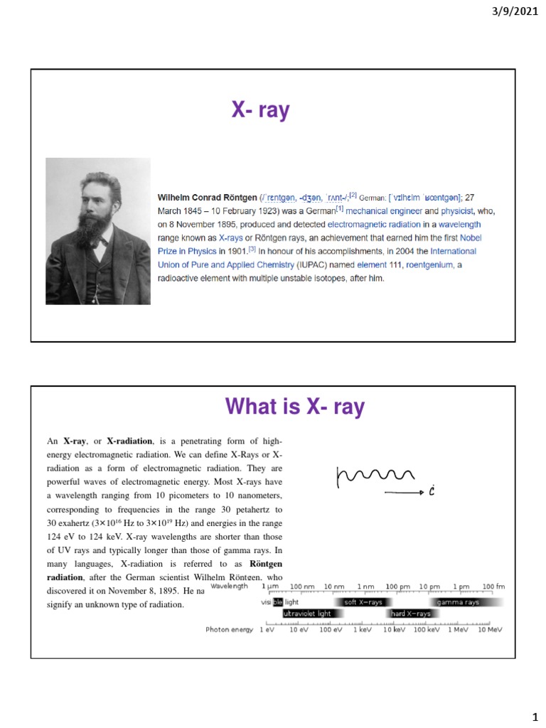 Röntgen Radiation: X-Ray Overview | PDF | X Ray | Spectroscopy