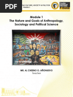 The Nature and Goals of Anthropology, Sociology and Political Science