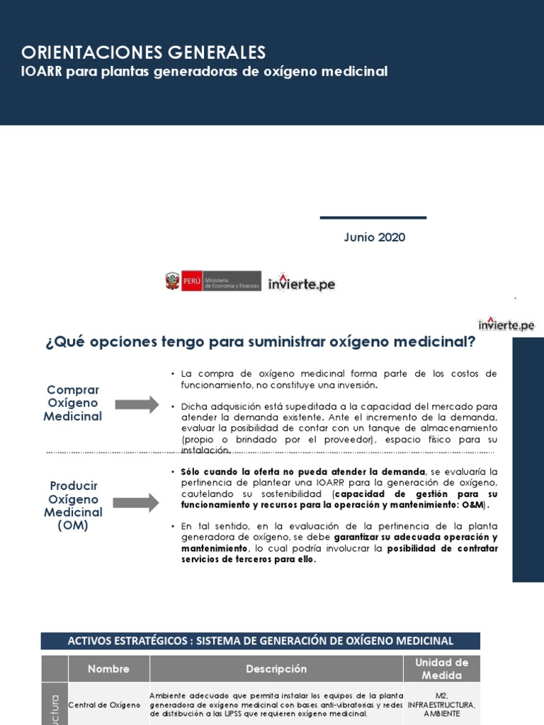 Planta Generadora de Oxigeno Medicinal | PDF | Oxígeno | Hospital