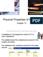 Physical Properties of Solutions