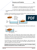 Buoyancy and Floatation 1. Archimedes Principle:: MPI td9