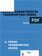 Peran & Karakteristik Transportasi Udara