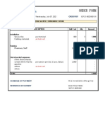 Order Form: Order Date Order Ref Customer Implementation Fees