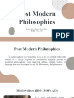 Post Modern Philosophies: Prepared By: Kristine Claire Taruc BSED-SCI A2020