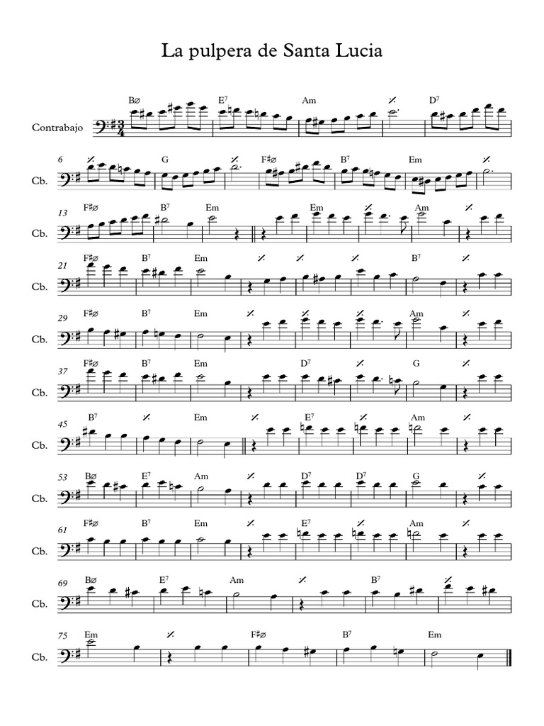 La Pulpera de Santa Lucia Partitura Completa PDF