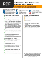 Safe Work Procedure Template Guide | PDF | Risk Assessment | Safety