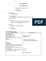 Detailed Lesson Plan in Mathematics 10 I. Objectives