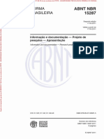 NBR 15287 - Projeto de Pesquisa - Apresentação