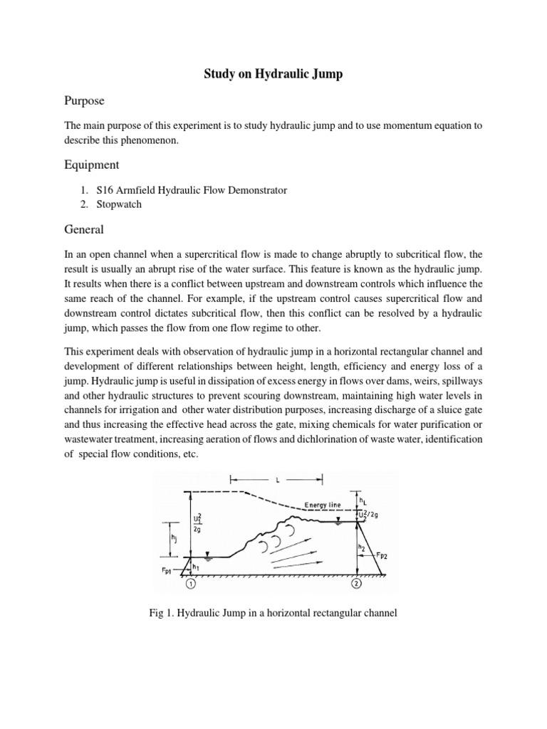 Lab3 Study+on+Hydraulic+Jump PDF Continuum Mechanics Physics