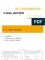 Organic Chemistry: Final Review