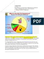 The Elements of a Good Life and Happiness