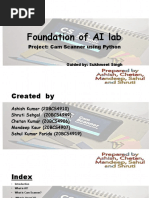 Foundation of AI Lab: Project: Cam Scanner Using Python