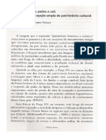 FONSECA, Maria Cecília Londres. para Além Da Pedra e Cal Por Uma Concepção Ampla de Patrimônio Cultural. 2003