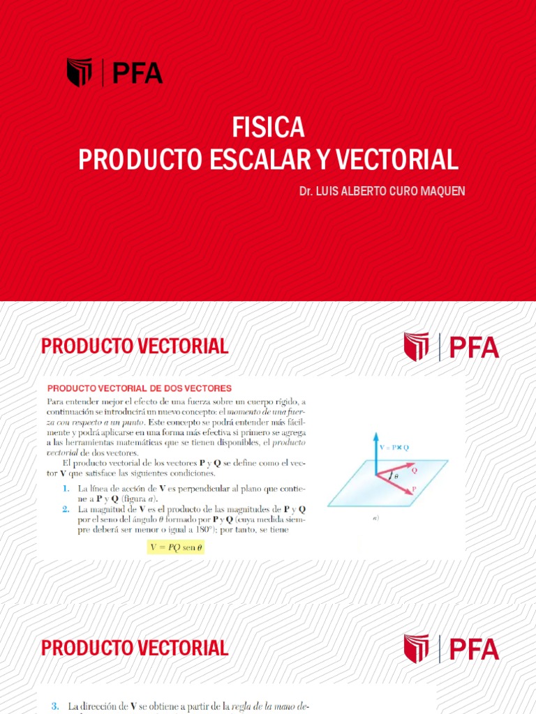Sesion N 3 Producto Escalar y vectorial-UCV | PDF | Métodos y ...