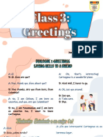 Class 3 Ingles - Greetings