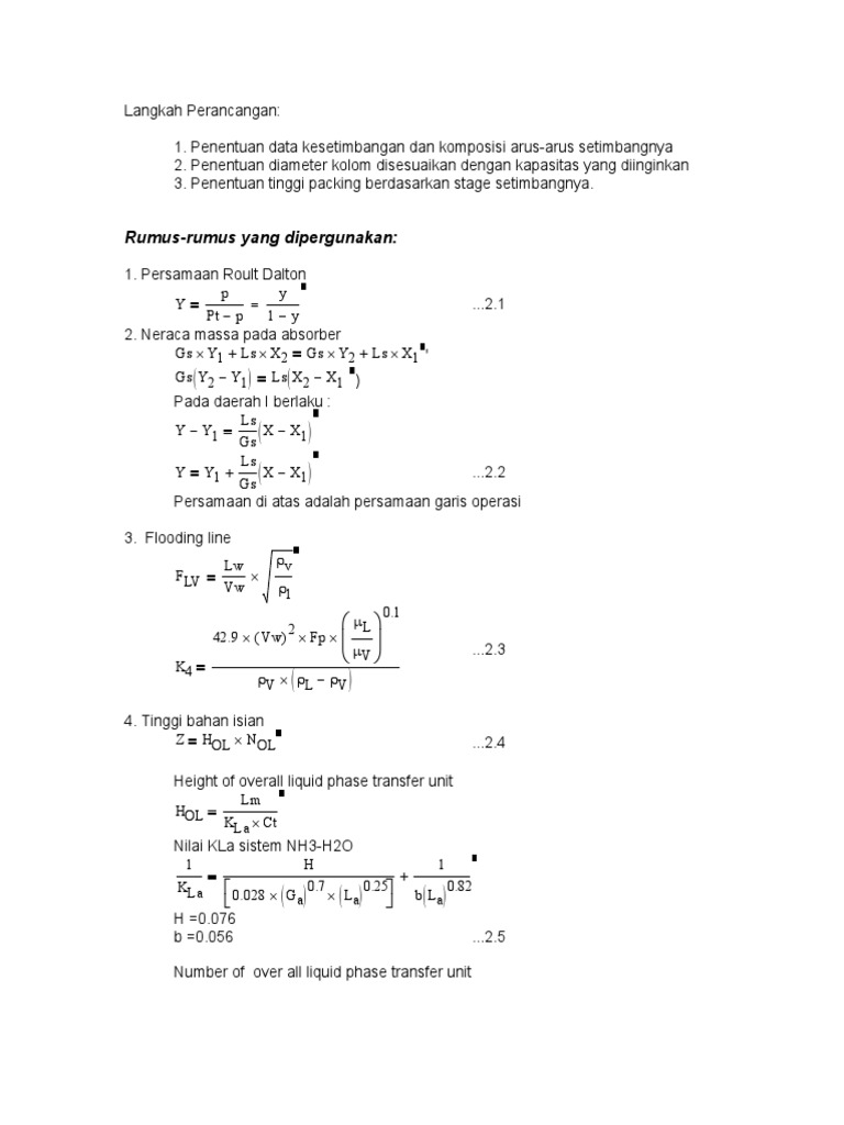 Langkah Perancangan Absorber | PDF