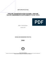 Pipeline Transportation Systems - Pipeline Valves (Amendments-Supplements To ISO 14313)