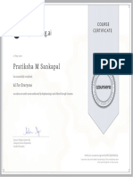 Pratiksha M Sankapal: Course Certificate