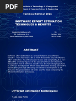 Effort Estimation Techniques