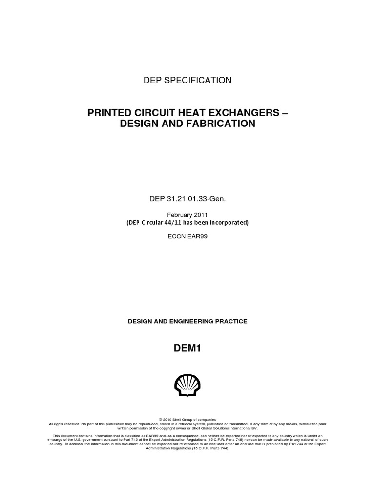 Printed Circuit Heat Exchangers - Design and Fabrication | PDF | Heat