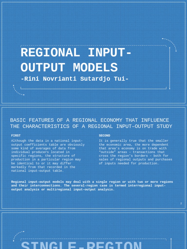 Regional Input-Output Models: - Rini Novrianti Sutardjo Tui | PDF ...