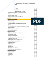 Daftar Kelengkapan Peserta Kembara