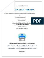 Underwater Welding: A Seminar Report On