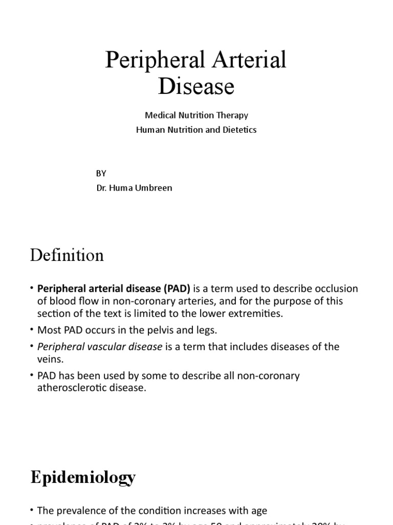 Understanding Peripheral Artery Disease | PDF | Ischemia | Blood Vessel