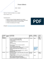 Proiect Didactic Adaptări Ale Sistemului Respirator La Diferite Vertebrate