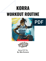 Korra Workout Routine PDF