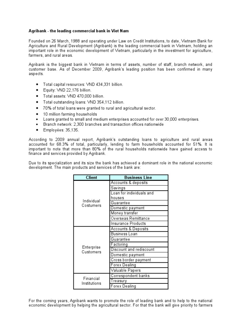 Agribank | Banks | Loans