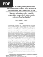 ZAINKO, M. A. S. Políticas de formação de professores na universidade pública ...