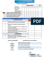 RUBRICA PARA EVALUACIÓN 3ero