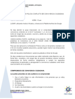 Acta de Mediación Policia Conflicto de Conviviencia Ciudadana