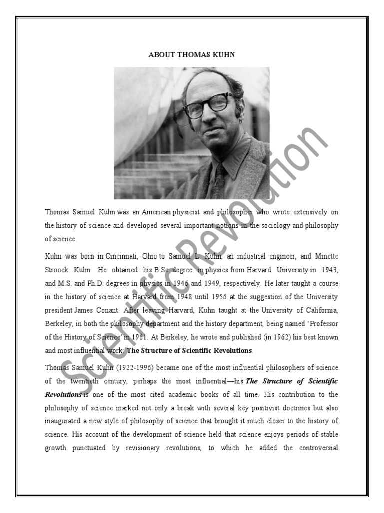 Thomas Kuhn and Paradigm Shift PDF Business