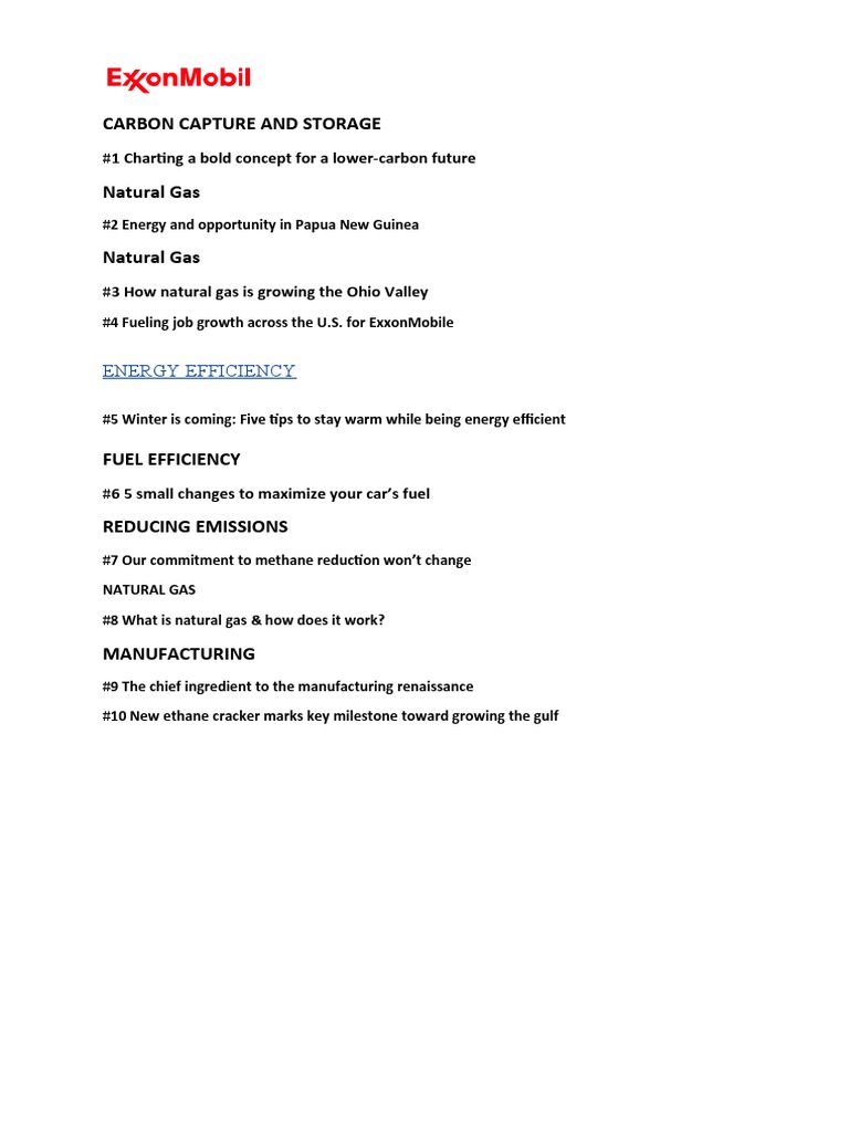 Exxon - Project | PDF