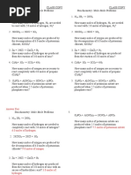 Stoichiometry - Mole To Mole