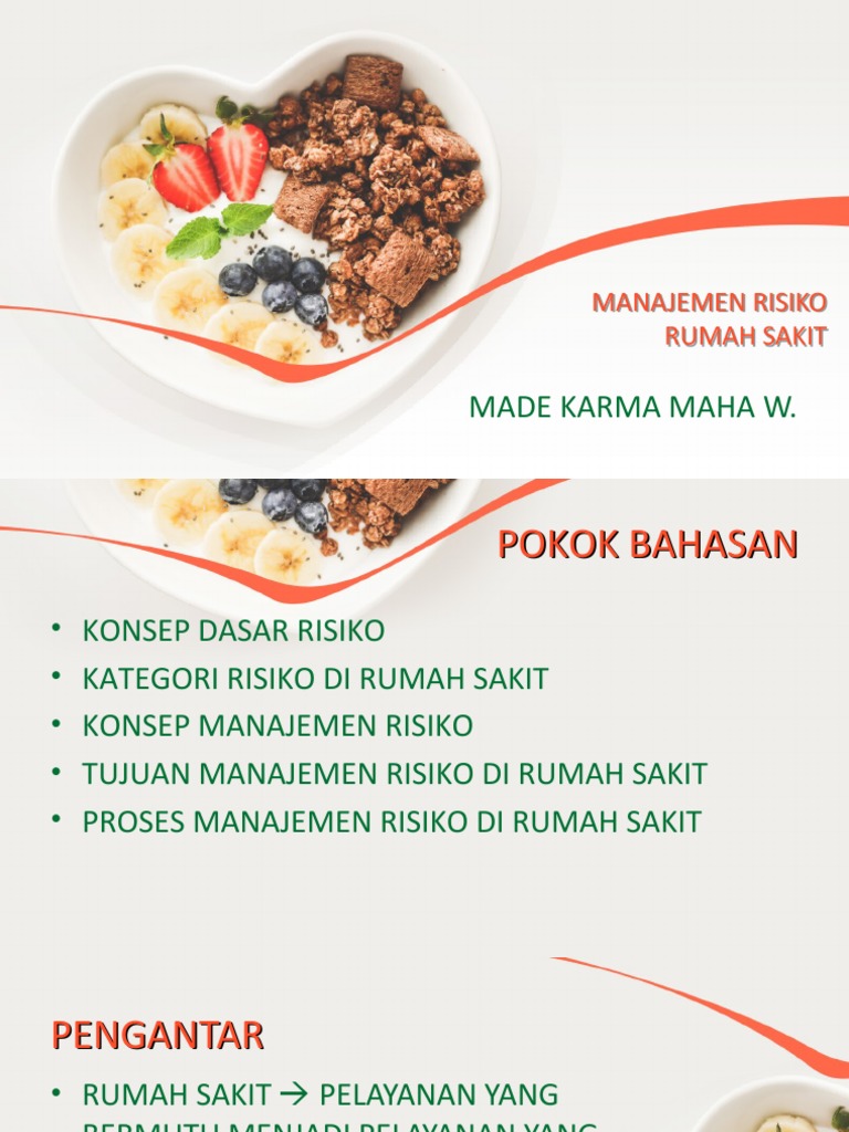 Manajemen Risiko Di Rumah Sakit Pdf