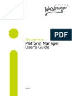 Wonderware PlatformManager Users Guide