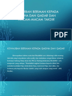 Kewajiban Beriman Kepada Qadha Dan Qadar Dan Macam-Macam