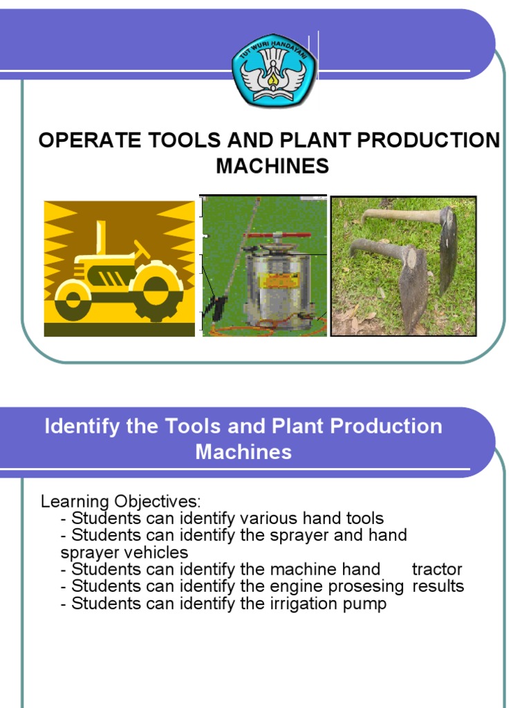 Operate Tools and Plant Production Machines | PDF | Tractor | Knife