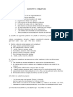 Sustantivos y adjetivos: actividades de identificación y clasificación